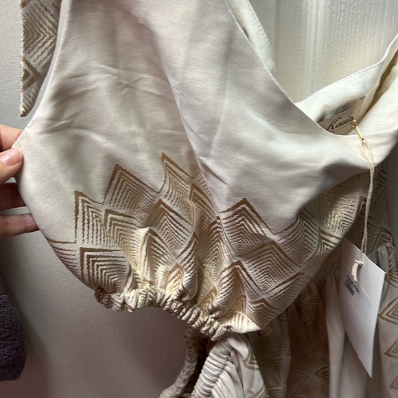 Tuckernuck Kasia Mykonos Gold One-Shoulder Dress - Picture 4 of 5